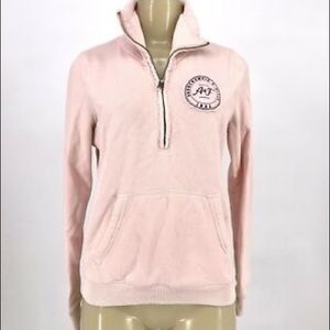 Baby Pink A&F Half Zip Pullover
